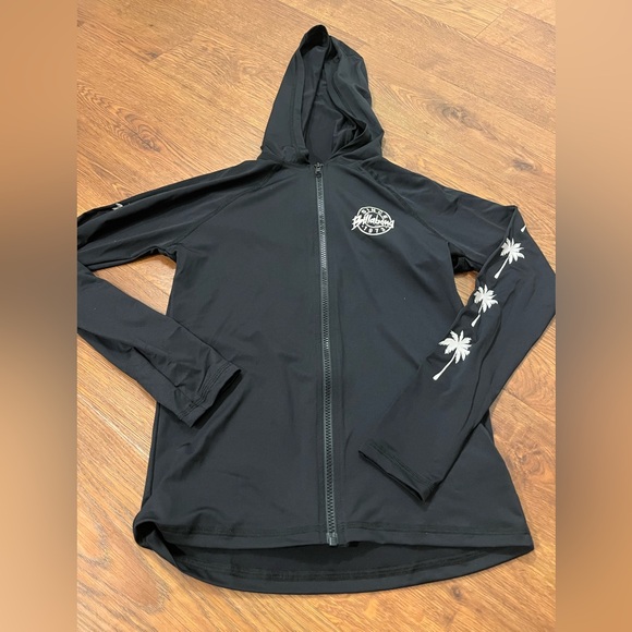 Billabong Other - Billabong Core Surf Daze Hoodie Rash Guard Womens S Black Long Sleeve Zip Front